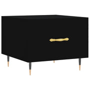 Tavolino da salotto | Tavolino da caff¨¨ | Tavolino da Soggiorno Nero 50x50x40 cm in Legno Multistrato