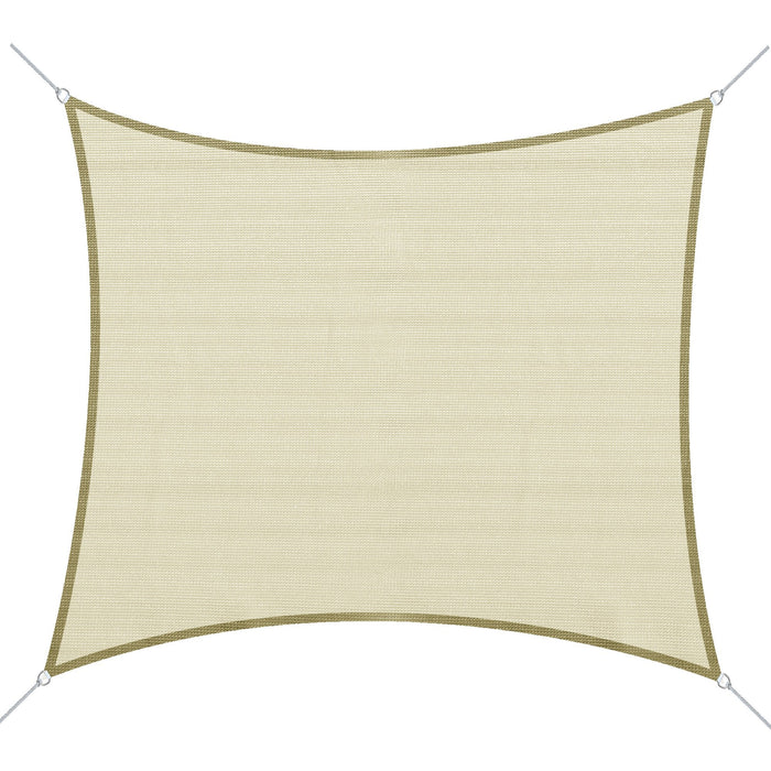 Tenda Vela da Giardino Rettangolare 3x4m in HDPE Crema