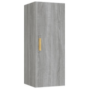 Armadietto a Muro | Mobile a Parete Grigio Sonoma 34,5x34x90 cm Legno Multistrato