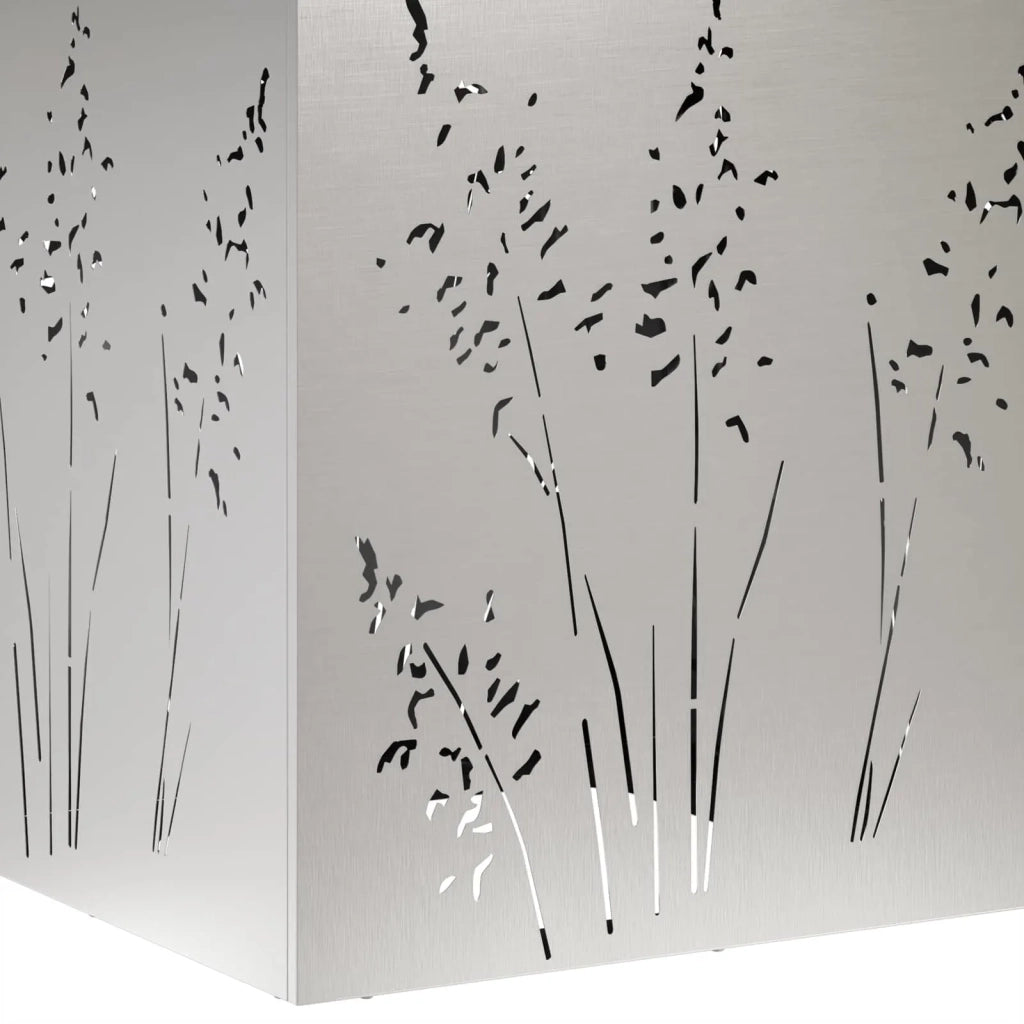 Vaso da giardino Argento 50 x 50 x 75 cm Acciaio Inox 8005772