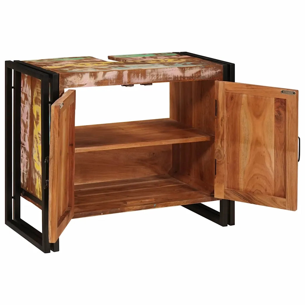 Armadio sottolavello Multicolore Legno Recuperato Massello 4102768