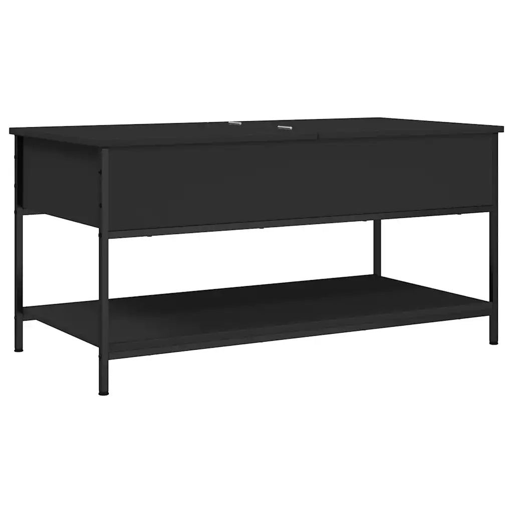 Tavolino da salotto | Tavolino da caff¨¨ | Tavolino da Soggiorno Nero 100x50x50cm Legno Multistrato Metallo