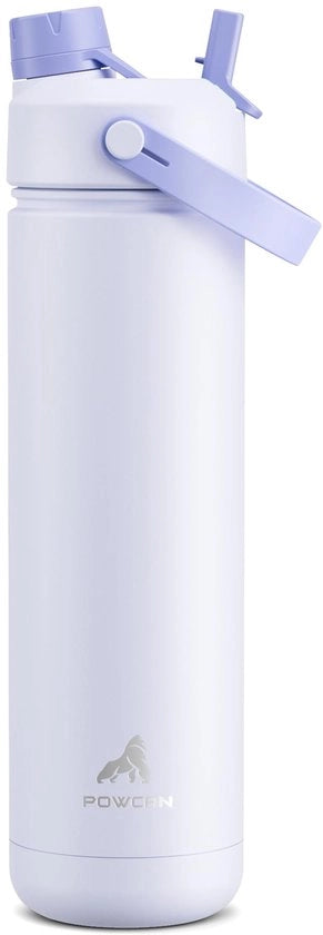 Flessa Isolante per Acqua con Beccuccio e Tappo Twist, Rimanente Freddo per 24 Ore, Imprigionata, BPA Libero, Onda Doppia in Acciaio Inossidabile per Sport, Palestra, Viaggi e Scuola