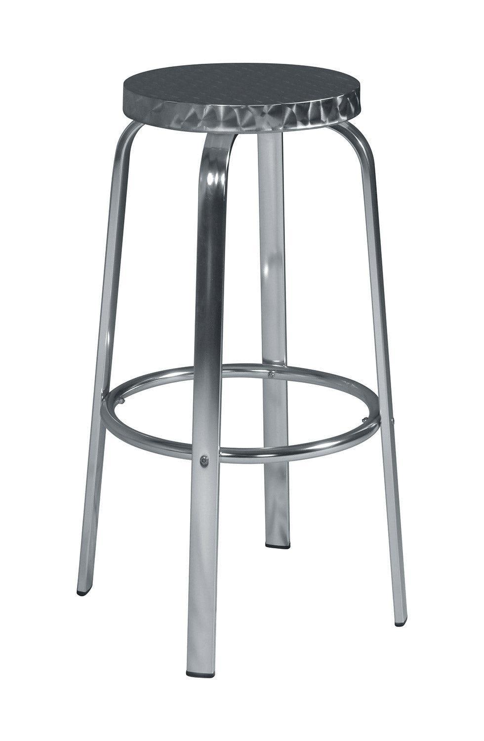 Sgabello Bar 50x80x32 cm in Alluminio e Acciaio