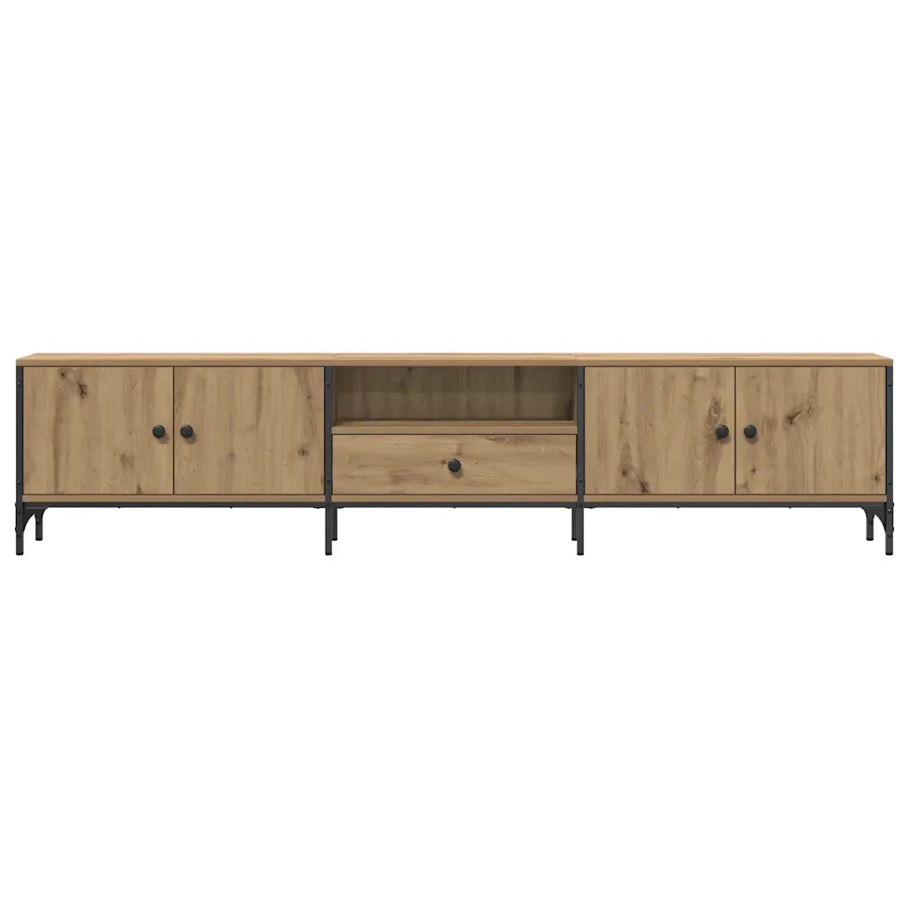 Mobile TV Cassetto Rovere Artigianale 200x25x44cm in Truciolato