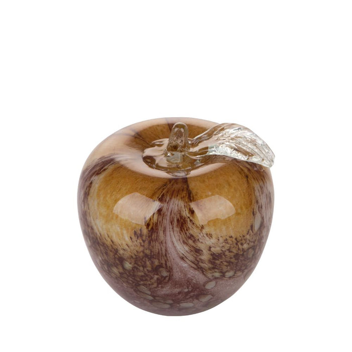 Mela Decorativa Artificiale Ø 13 cm in Vetro Giallo Malva