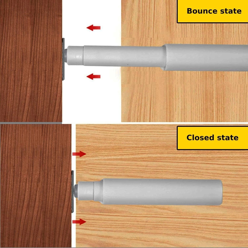 Chiusura magnetica per mobili con base e tappo grigio