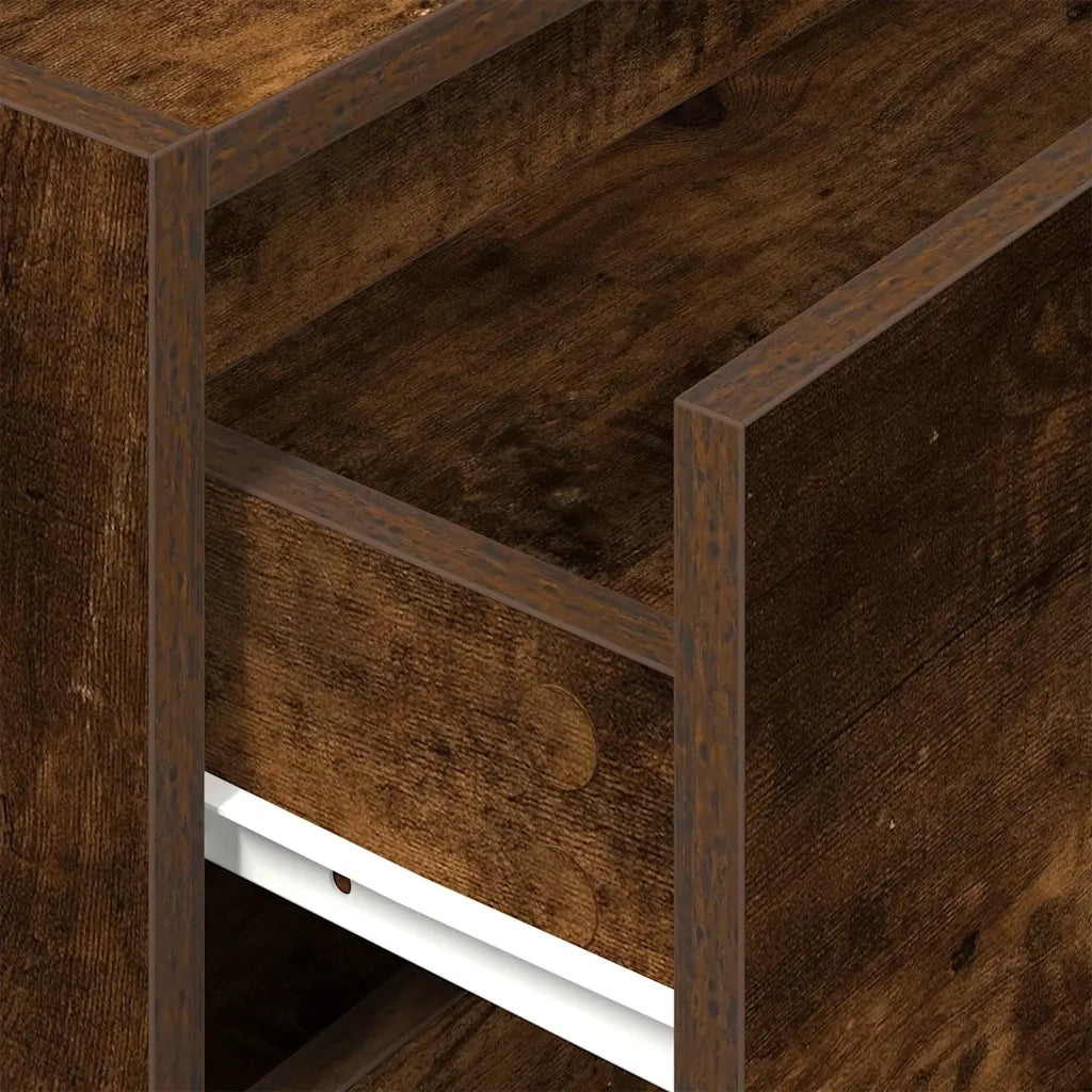 Armadio con 2 Cassetti in Rovere Fumo 60x31x40 cm in Truciolato 858829