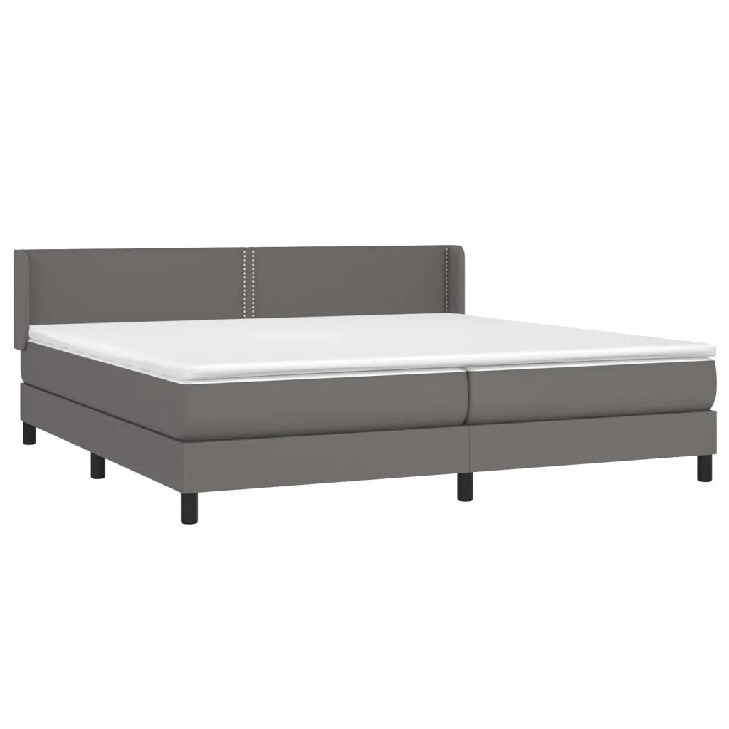 Giroletto a Molle con Materasso Grgio 200x200 cm in Similpelle 3130743