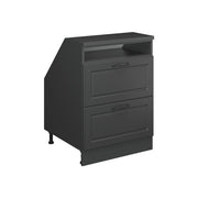 Mobile sottotetto Rion Antracite rustico/Antracite 60 x 83.8 cm con 2 cassetti, carcassa 60 cm profondità Vicco