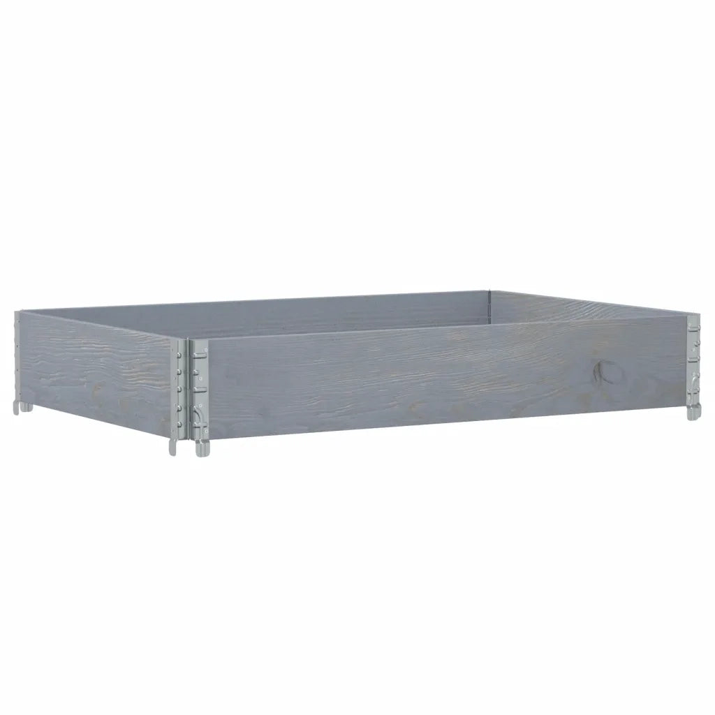 Fioriera | Cassetta per fiori | Vaso da Giardino Grigia 120x80 cm Legno Massello di Pino
