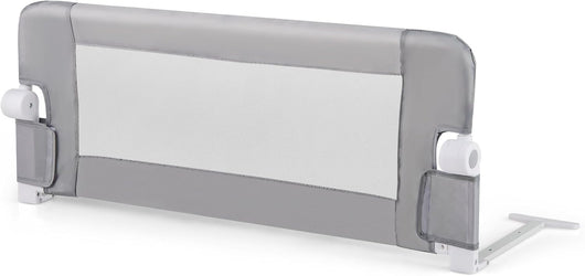 Sponda Letto per Bambini 105/120/150 cm, Barriera di Sicurezza per Neonati, Barriera Letto Pieghevole e Portatile, con Cinghia di Sicurezza (Grigio, 105 x 38 x 43 cm)