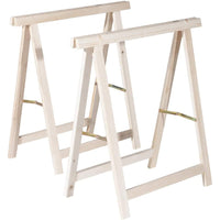 COPPIA CAVALLETTI PIEGHEVOLE CAVALLETTO IN LEGNO ABETE 75x75cm VERDELOOK 622/0