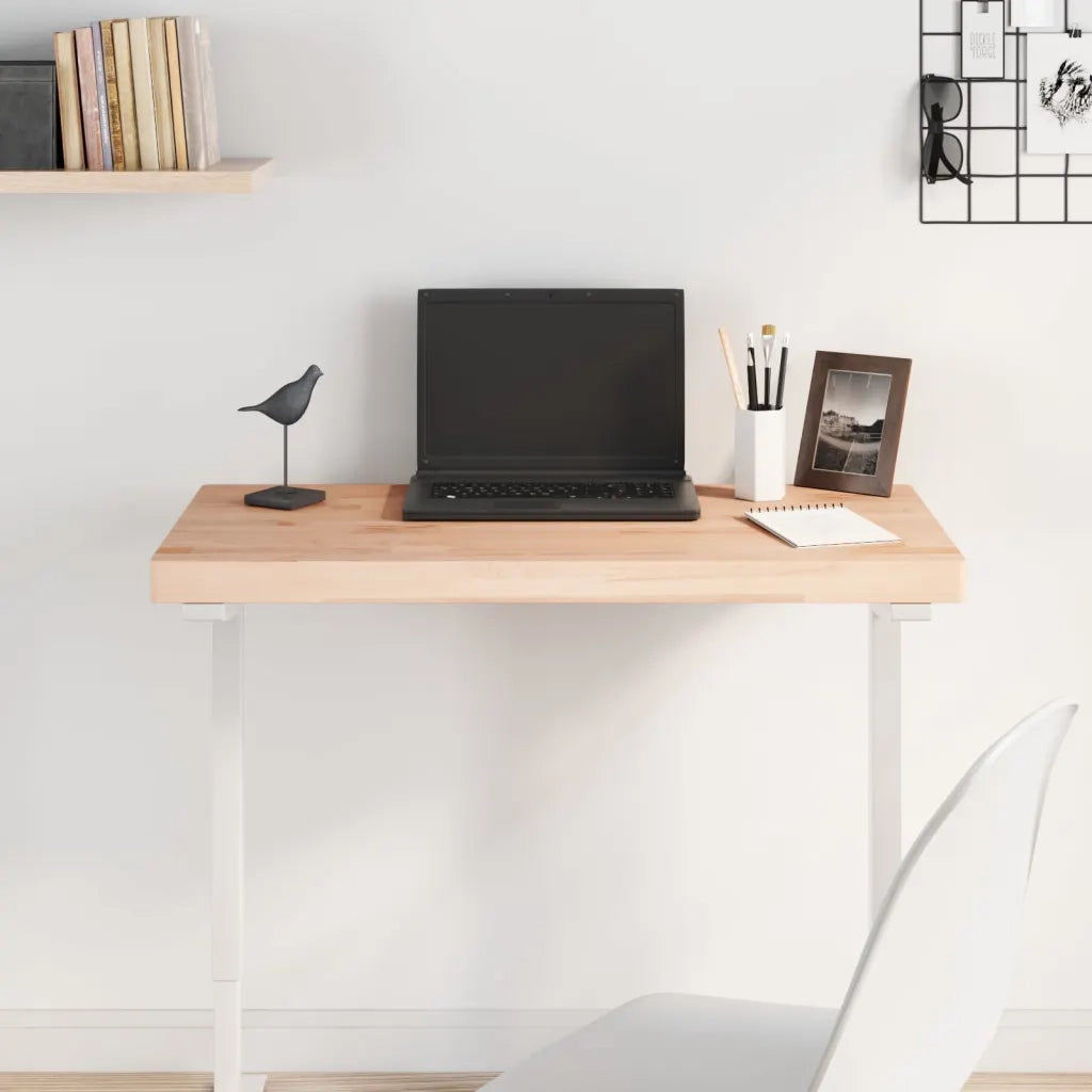 Piano Tavolo | Superficie Tavolo | Piano Scrivania 100x50x4cm Rettangolare Legno Massello di Faggio