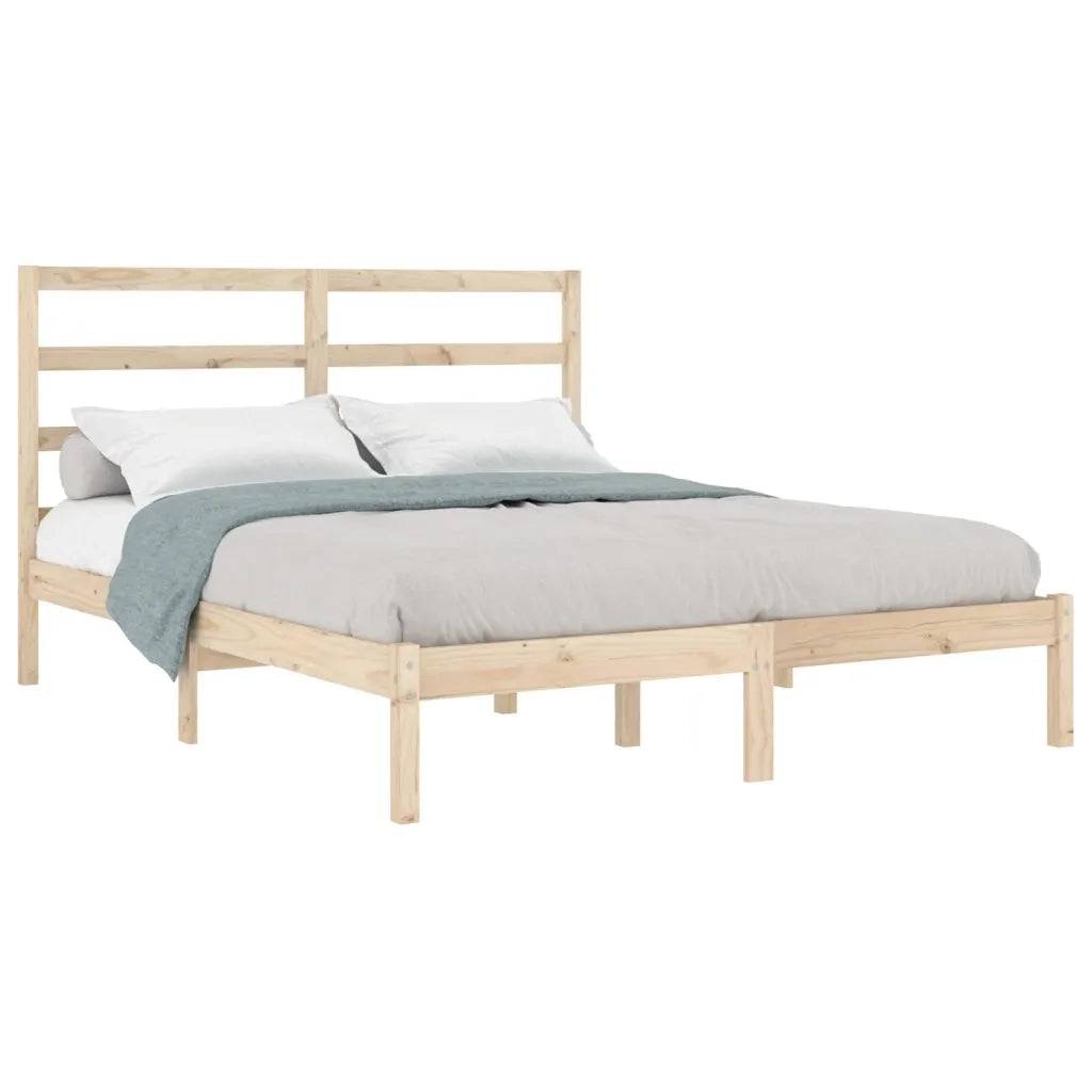 Letto matrimoniale | Letto per adulti | Giroletto in Legno Massello 135x190 cm Double
