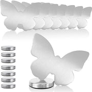 Set di pesi per tavolo in acciaio inossidabile magnetici per 8 pezzi con tema farfalla per camping, matrimoni, giardino, picnic.