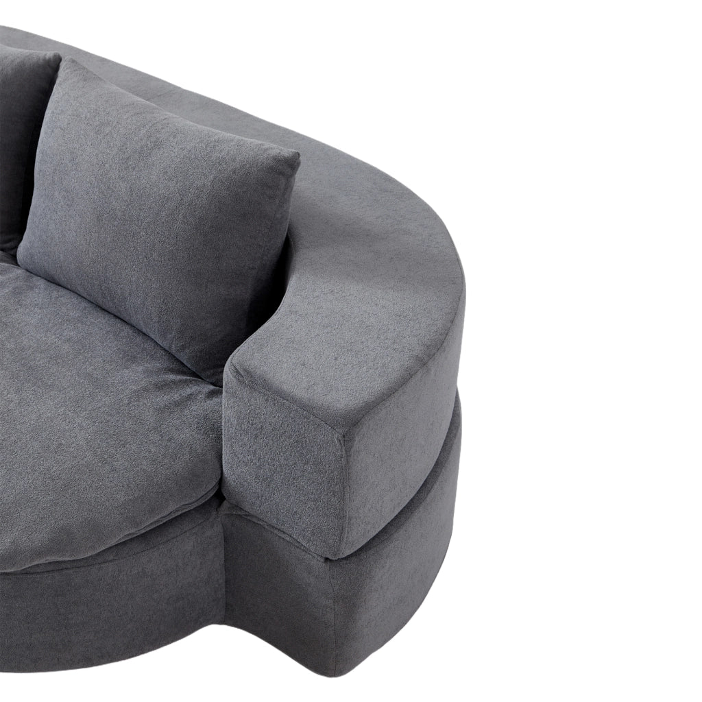 DIVANO LETTO PIEGHEVOLE 131 cm Grigio Chiaro in flanella con coperta