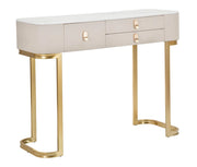 Console Elegante con 3 Cassetti e Piano in Simil Marmo cm 100x40x80