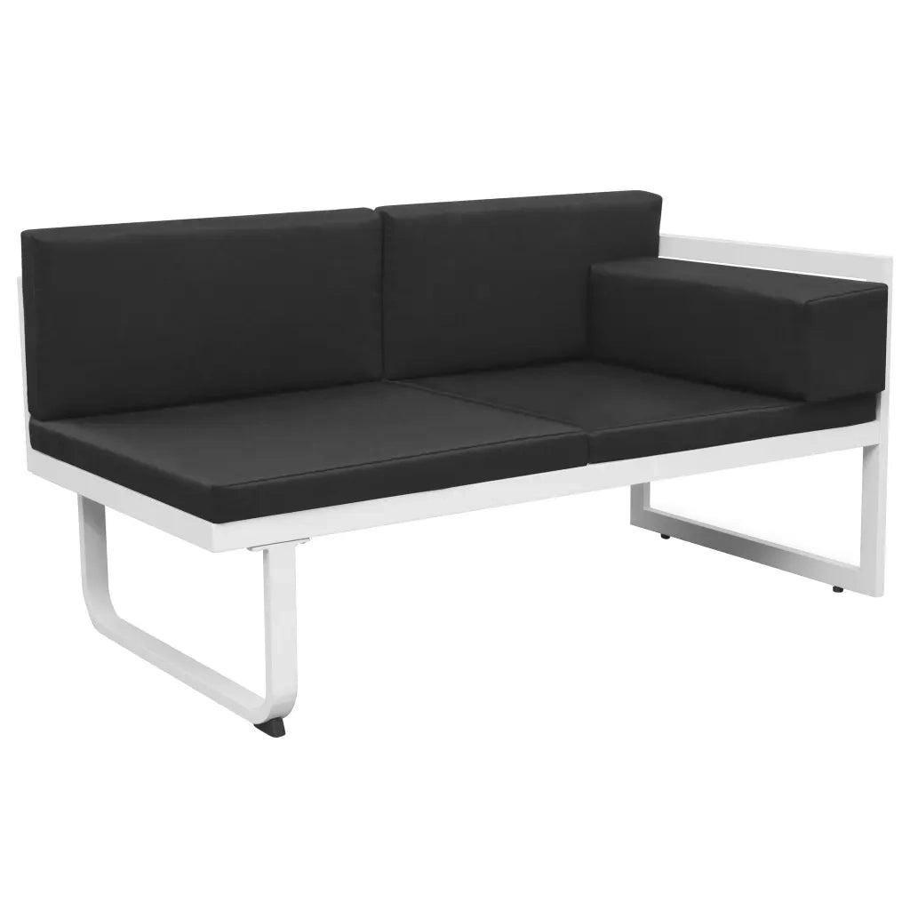 Set Divani da Giardino 5 pz in Textilene e Alluminio Nero 42814