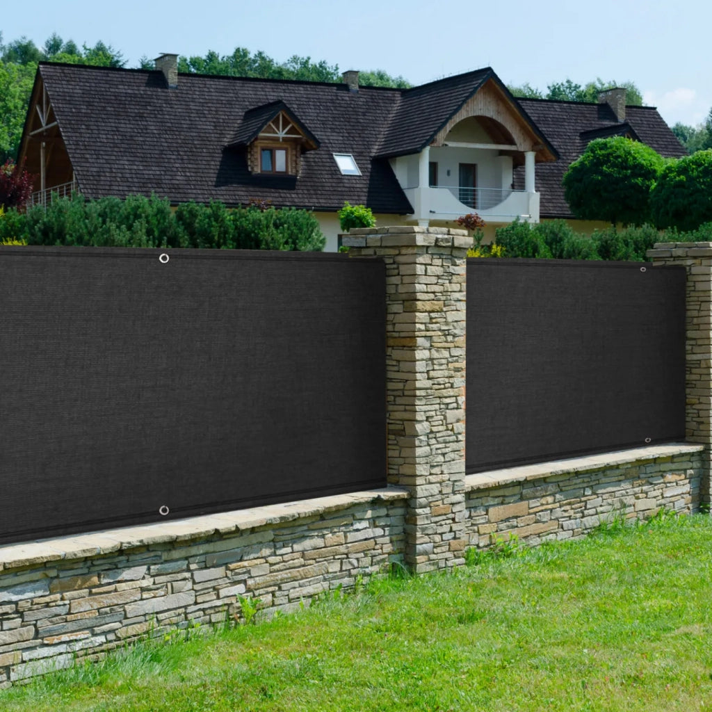 IDMarket - Schermo privacy pesante 1,8 x 10 M nero 400 gr/m² top di gamma
