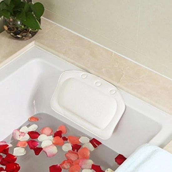 Bagni, Cuscino per Bagni con 3 Ventilatori Antiscivolo, Cuscini per Bagni in PVC per Gli Spa, Le Stanze d'Acqua a Distanza (Bianco)
