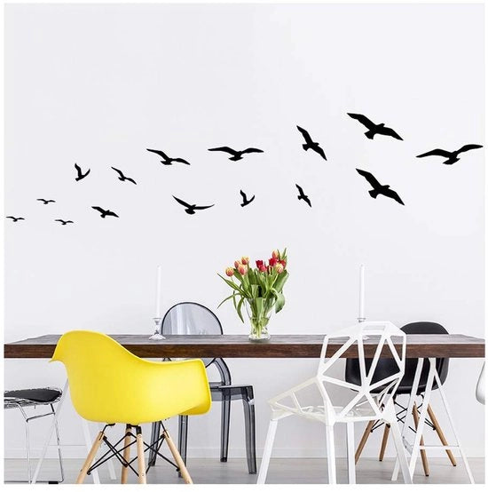 Decorazione per Parete con Meeuwen 2 - 30 x 55 cm, Nero
