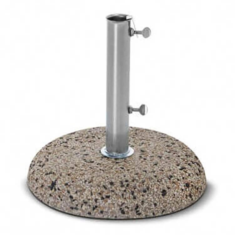 Base ombrellone palo centrale kg 55 con tubo diametro 58 mm in acciaio cemento - BASE