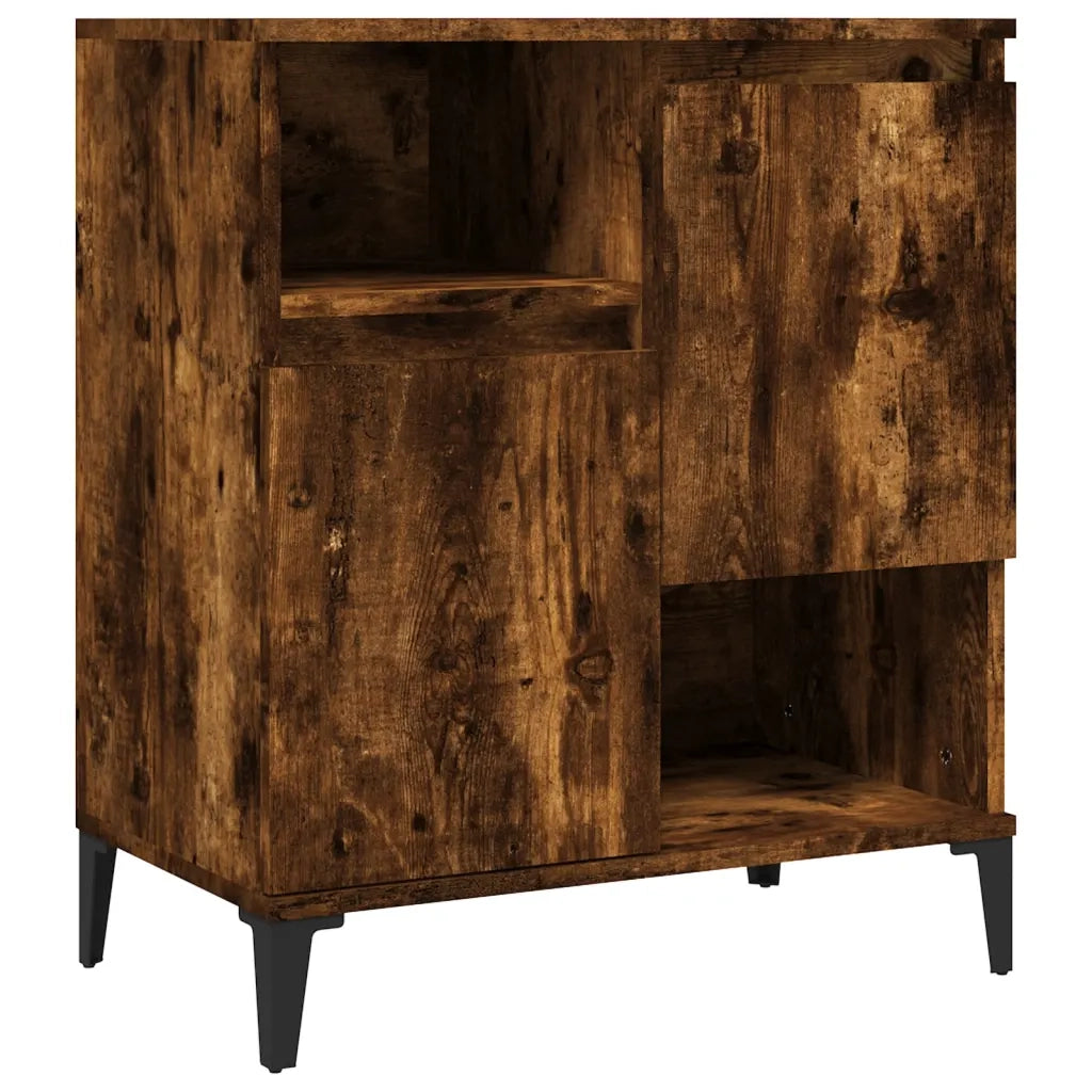 Credenza Rovere Fumo 60x35x70 cm in Legno Multistrato 821153