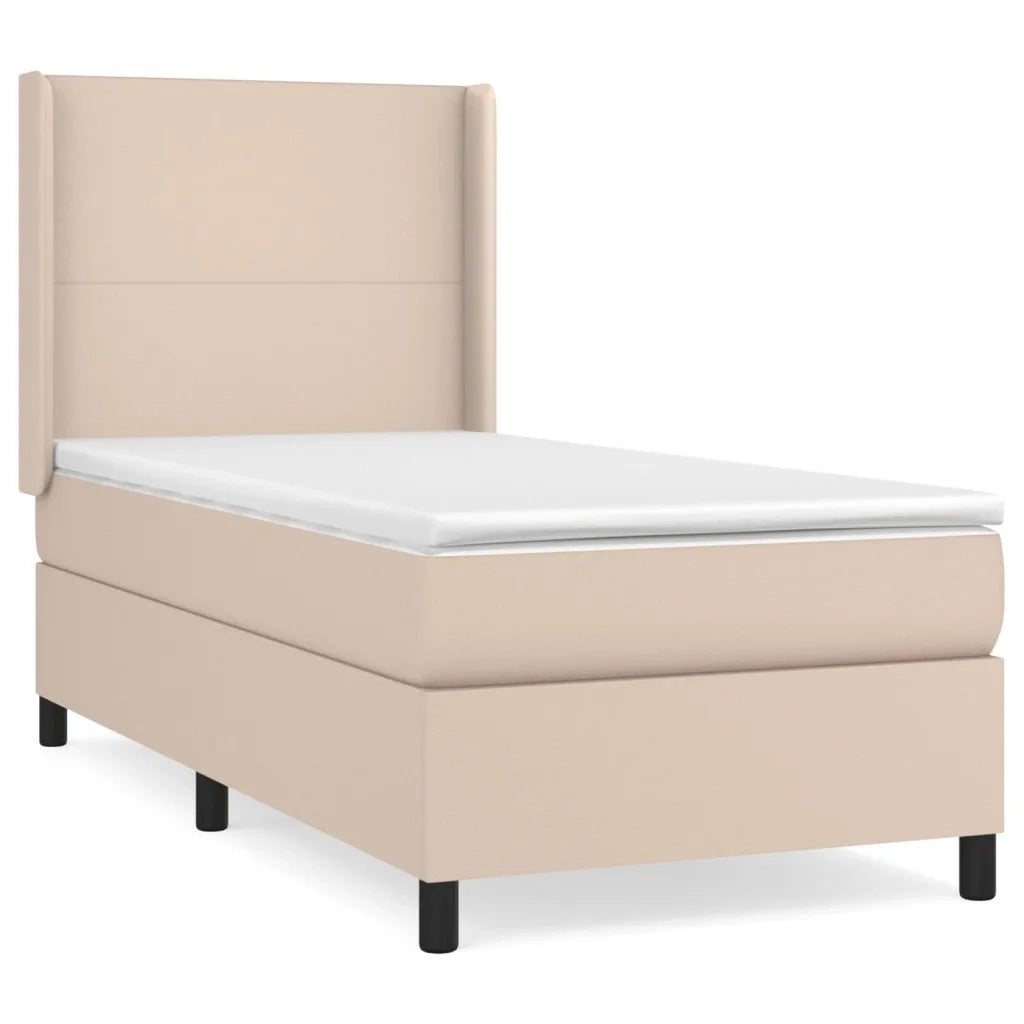 Giroletto a Molle con Materasso Cappuccino 90x190 cm Similpelle