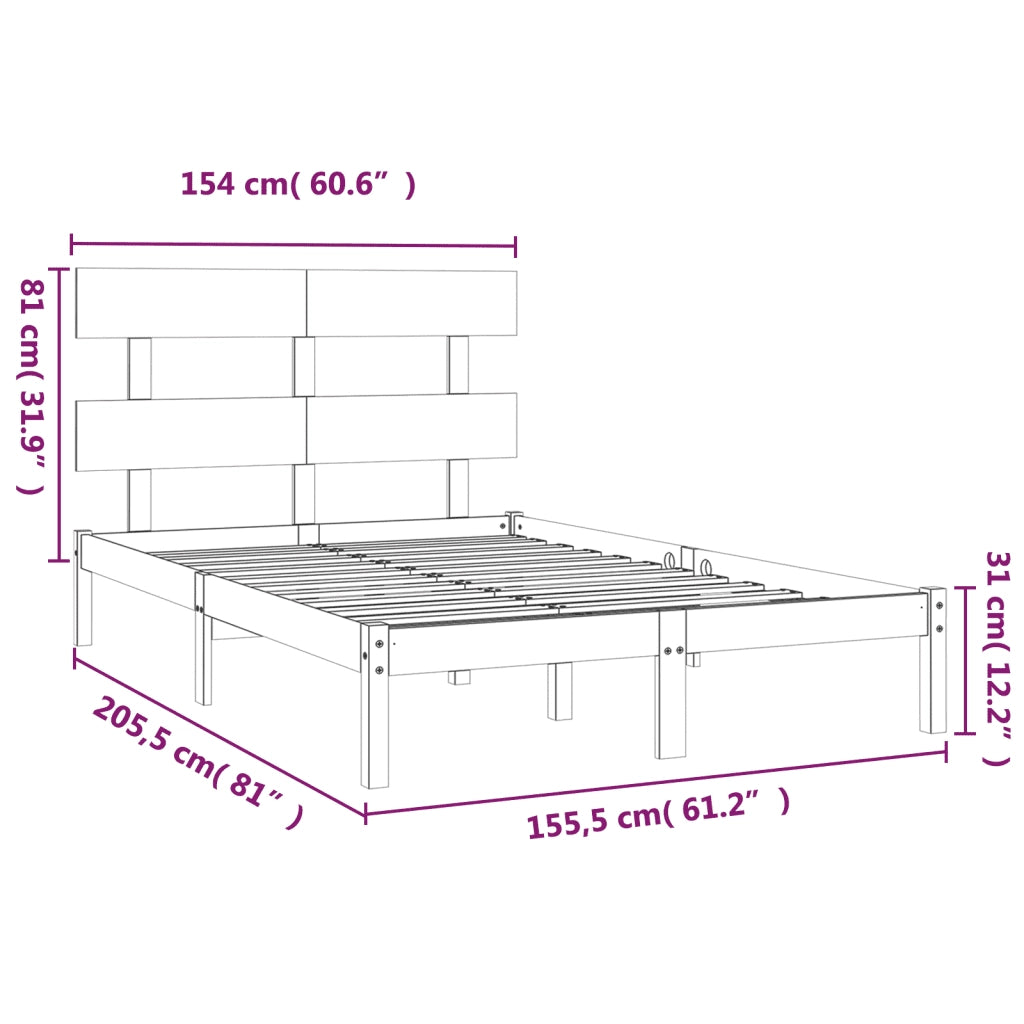 Giroletto in Legno Massello 150x200 cm King Size 3104678
