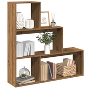 Libreria 3Ripiani Rovere Artigianale 123x29x123cm in Truciolato 857993