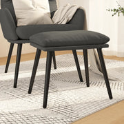 Poggiapiedi Grigio Scuro 45x29,5x35 cm in Tessuto