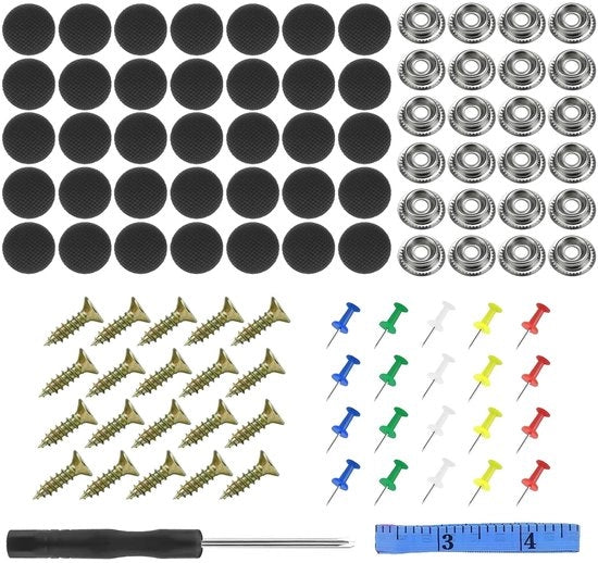 Set di riparazione universale 65 pezzi - chiodi per riparazione del tetto - viti per copertura del tetto - riparazione del tetto e della copertura - rete di sostegno duratura - rivestimento anticorrosivo - riparazione del tetto e della copertura