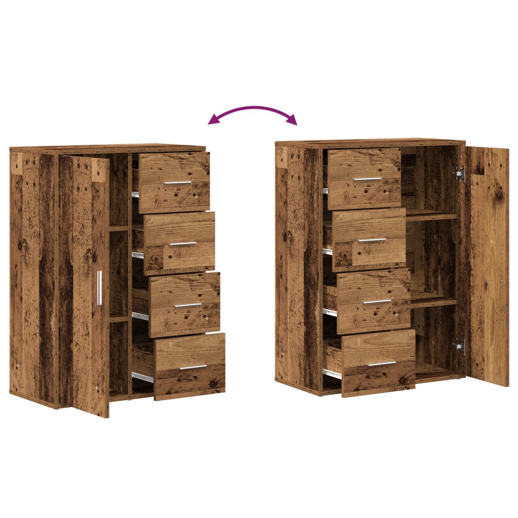 Sideboard vitaXL in legno vecchio 60x31x84 cm in legno ingegnerizzato