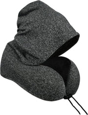 Cuscino a schiuma con cappuccio - blocco U con blocco luce leggero - supporto per collo per auto, treno, aereo.