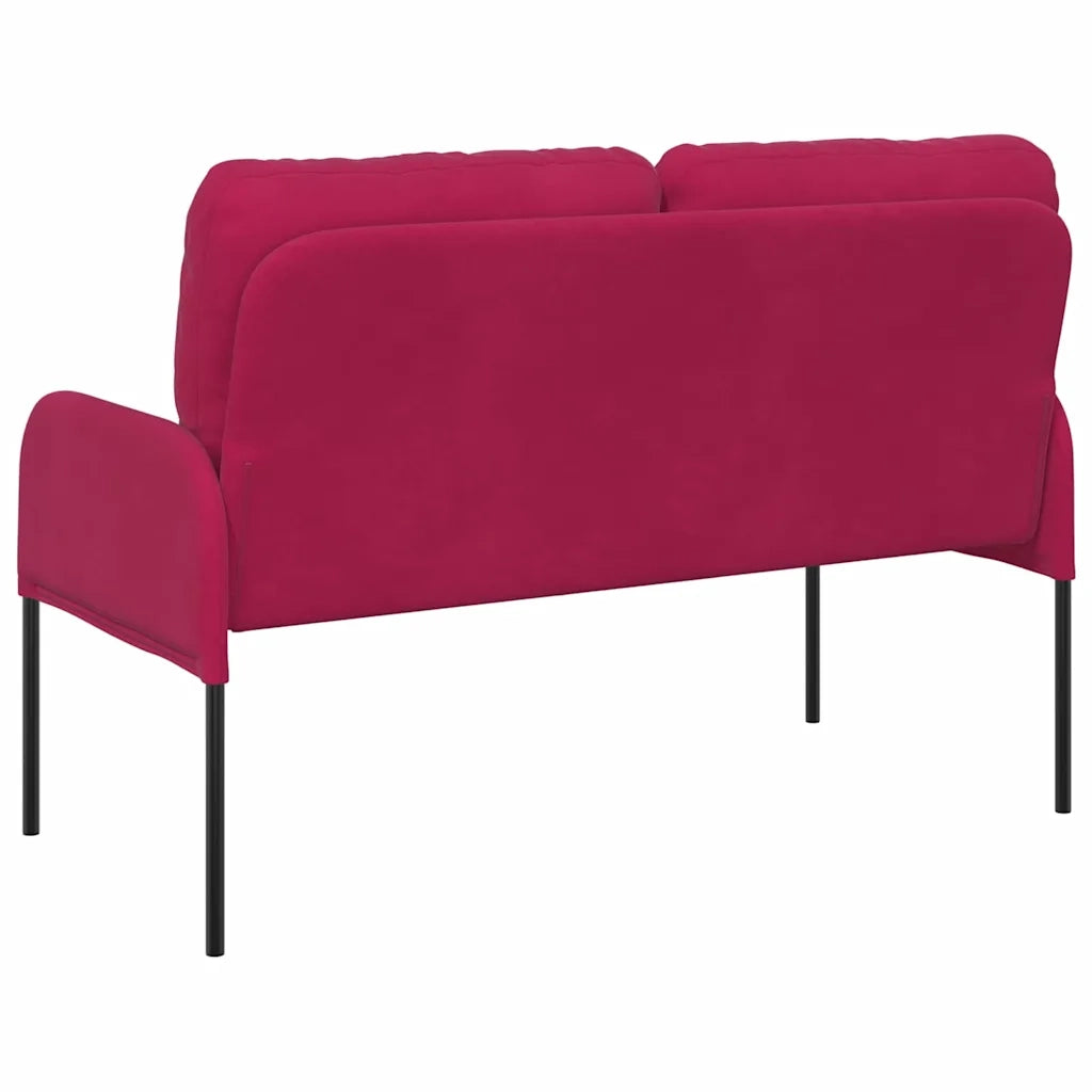 Divani con cuscino 110cm Rosso Vino Legno compensato