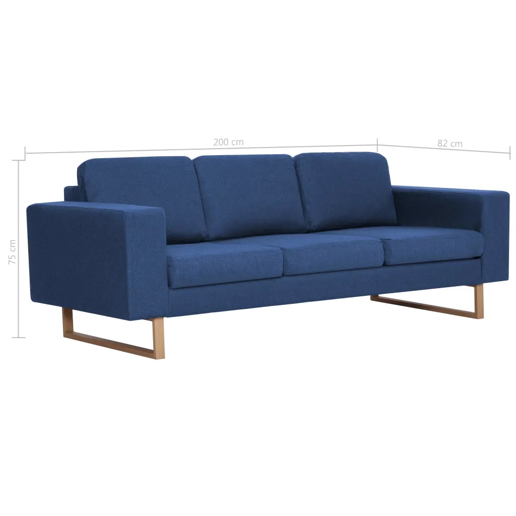 Divano a 3 Posti in Tessuto Blu cod mxl 39570