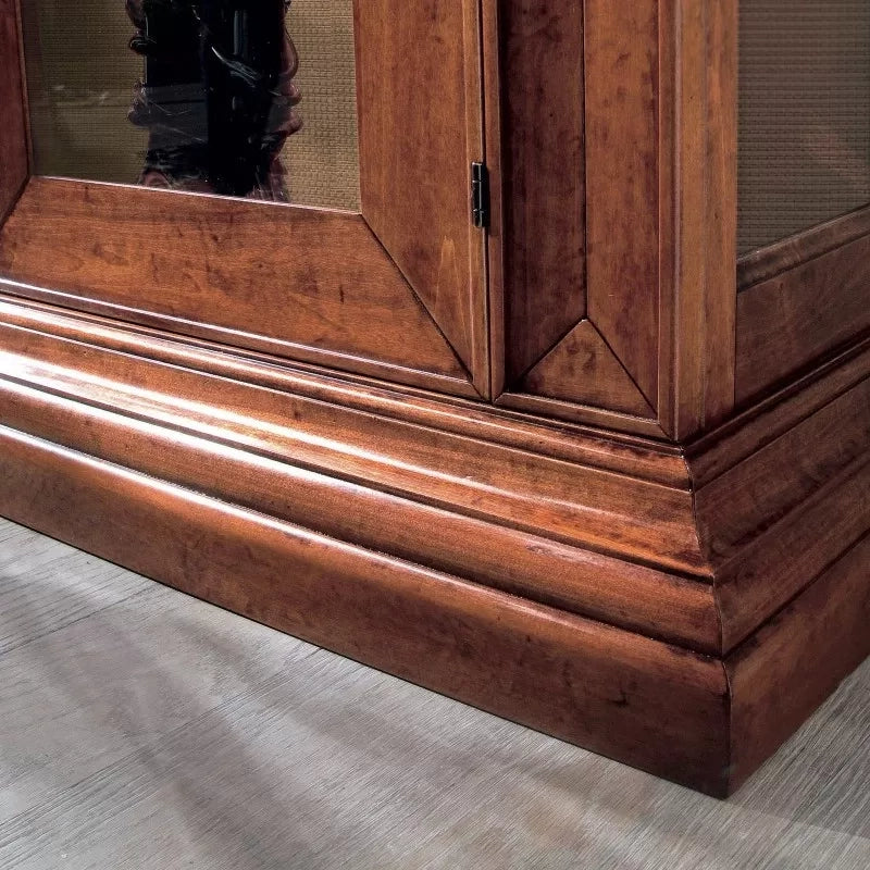 Vetrina classica 2 porte legno noce bassano 184x50x214 - Mobili 2G