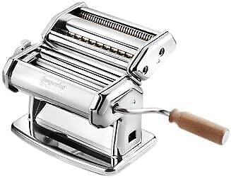Imperia Macchina per Pasta Manuale con Manovella Sfogliatrice acciaio cromato Argento