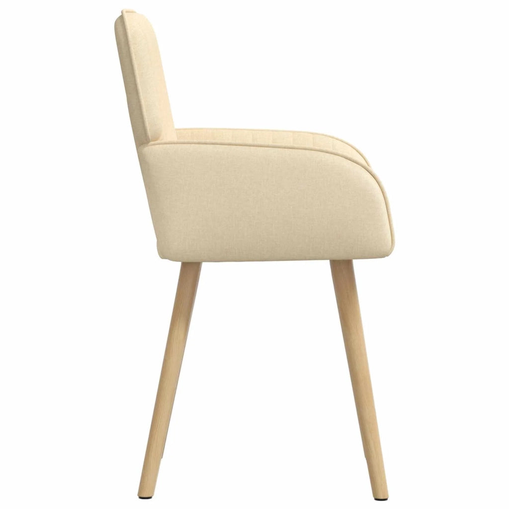 Sedie da pranzo 6 pz Tessuto Crema 56,5 x 50 x 87,5 cm 3428207