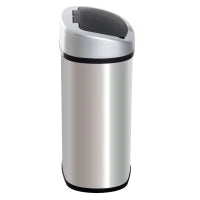 Homcom Pattumiera in Acciaio Inox con Apertura Automatica con Sensore 48 Litri