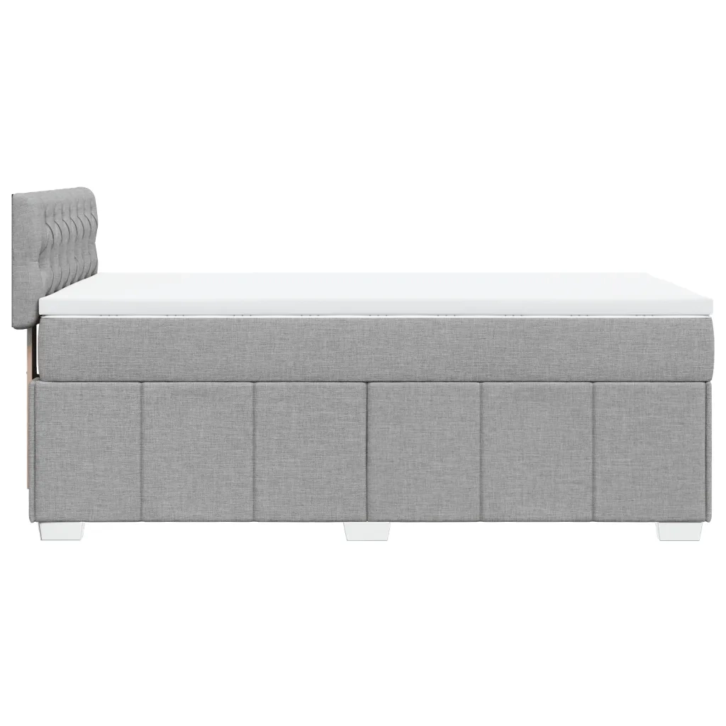 Giroletto a Molle con Materasso Grigio Chiaro 90x200 cm Tessuto 3289258
