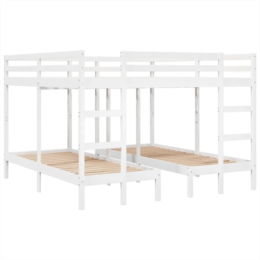 Giroletto Castello Triplo Bianco 200x200/80x200cm Massello Pino