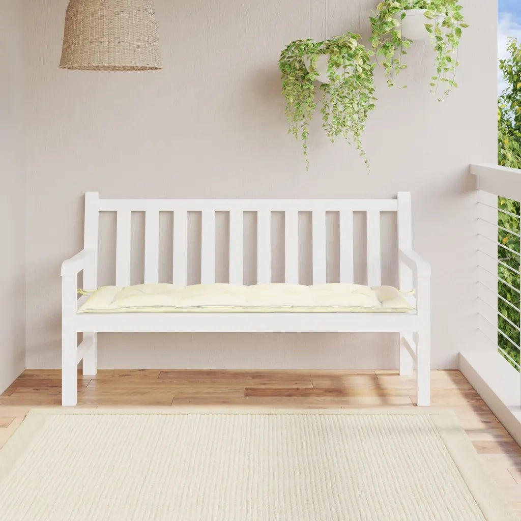 Cuscino per Panca Crema 150x50x7 cm in Tessuto Oxford