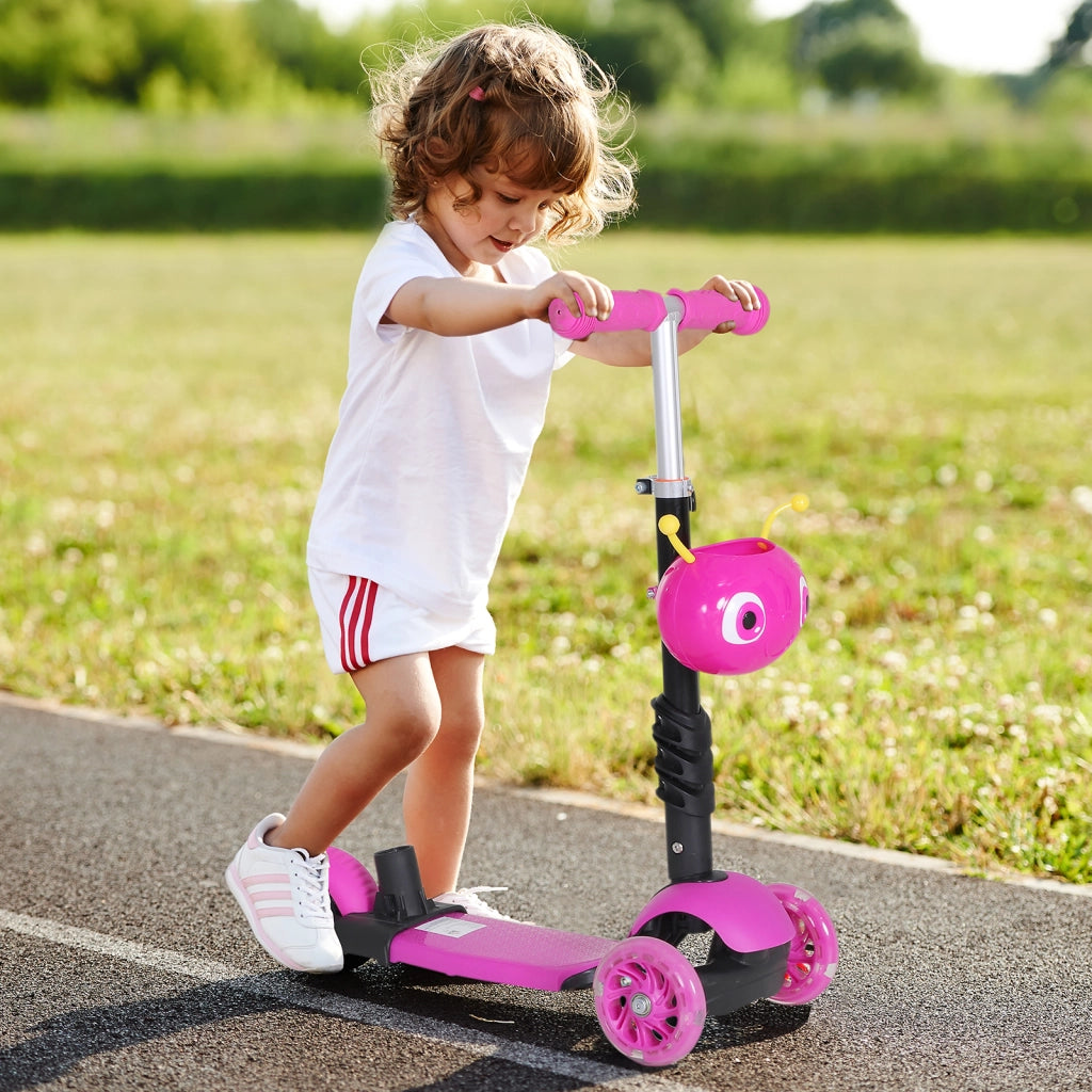 Monopattino per Bambini 3 Ruote con Sedile e Maniglione ¨C zephmum ¨C Altezza Regolabile