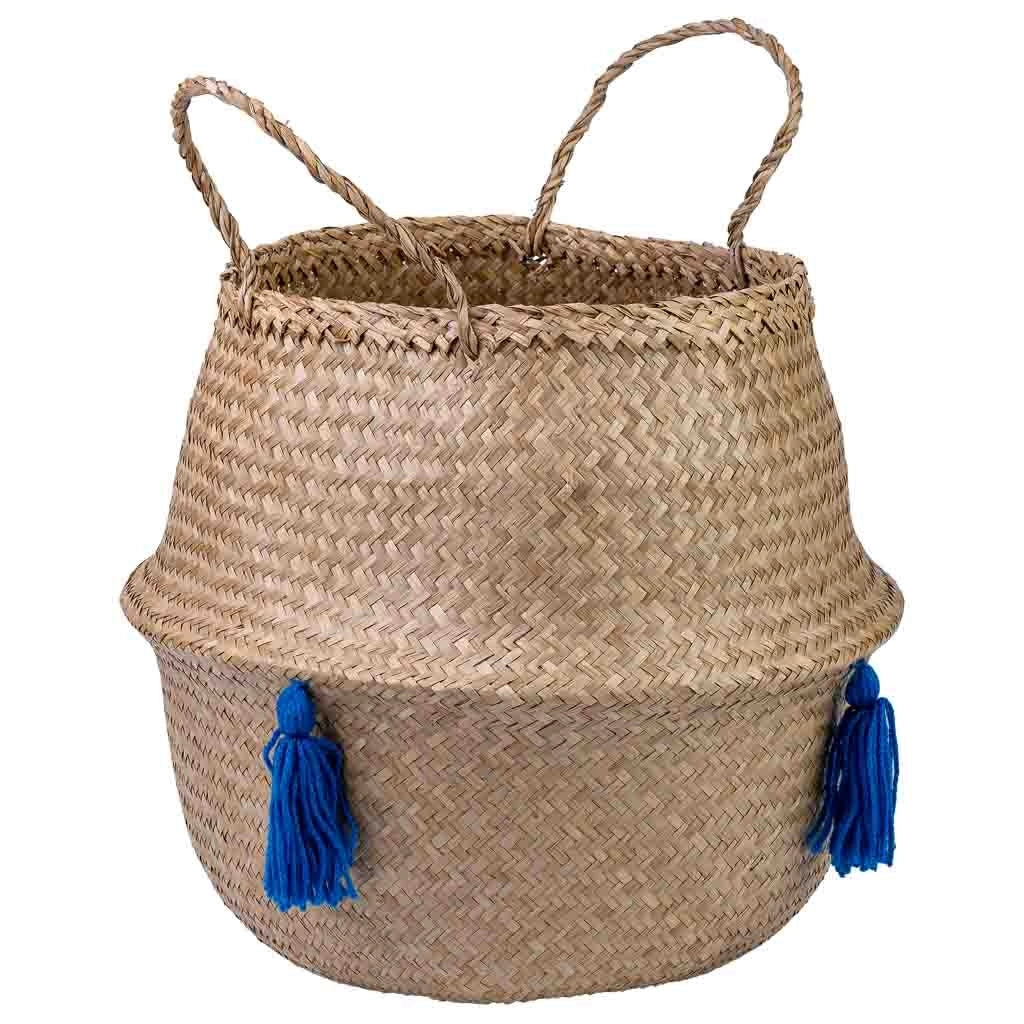 Cesto naturale con manici, D40x36/48h cm