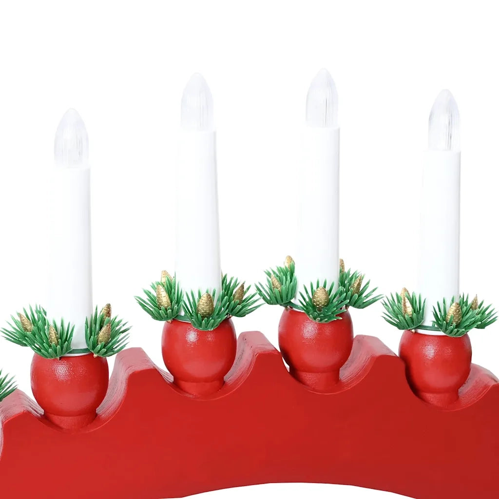 Arco di Candele di Natale con 10 Candele LED 3 pcs Rosso 42019712
