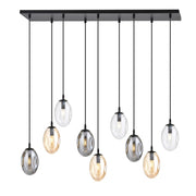 Lampada a sospensione ASTRAL con paralumi in vetro multicolore
