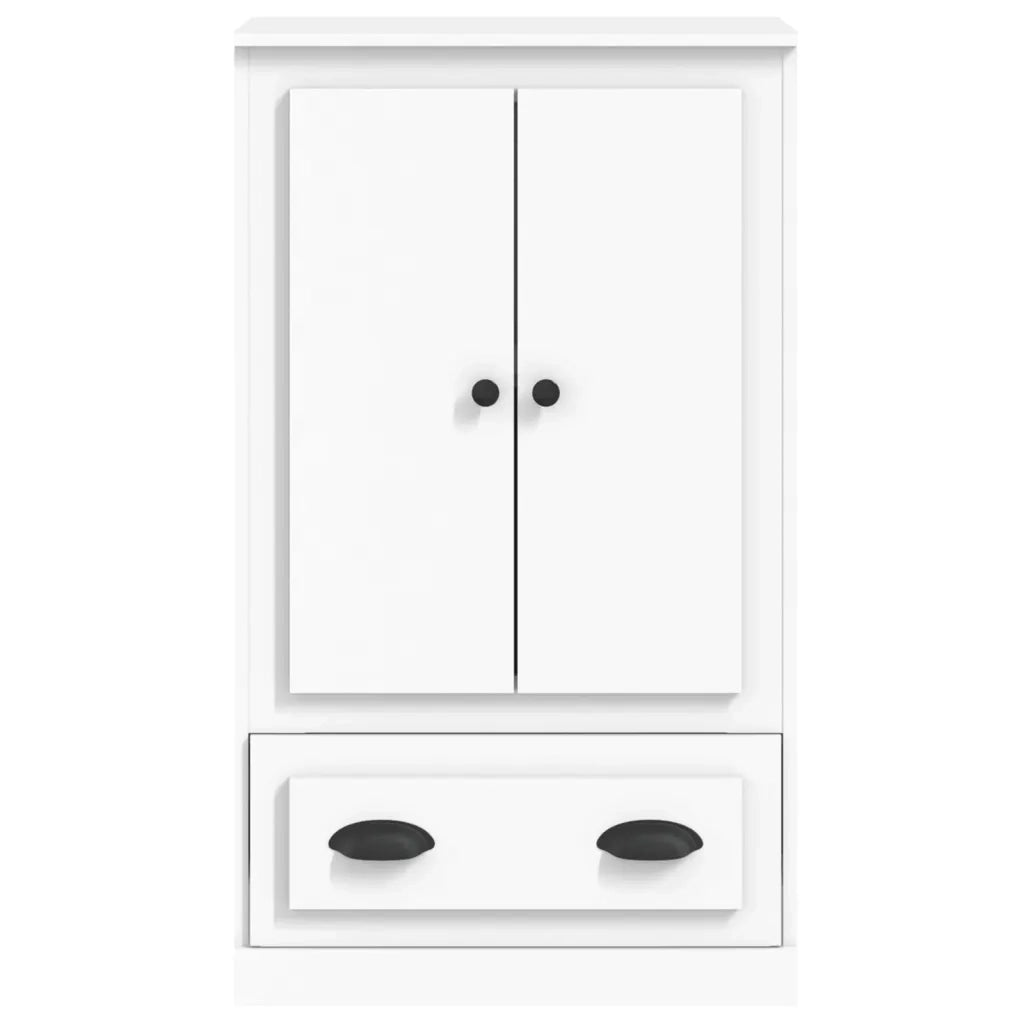 Credenza-Buffet-Armadio da cucina Bianca 60x35,5x103,5 cm in Legno Multistrato