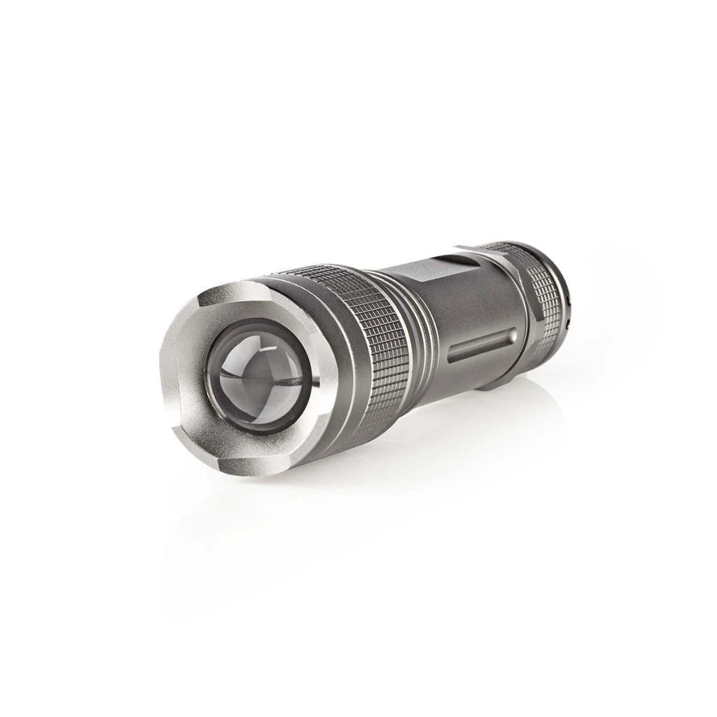 Torcia LED 5W 330lm IPX5 Portata 200m Alluminio Grigio Nedis